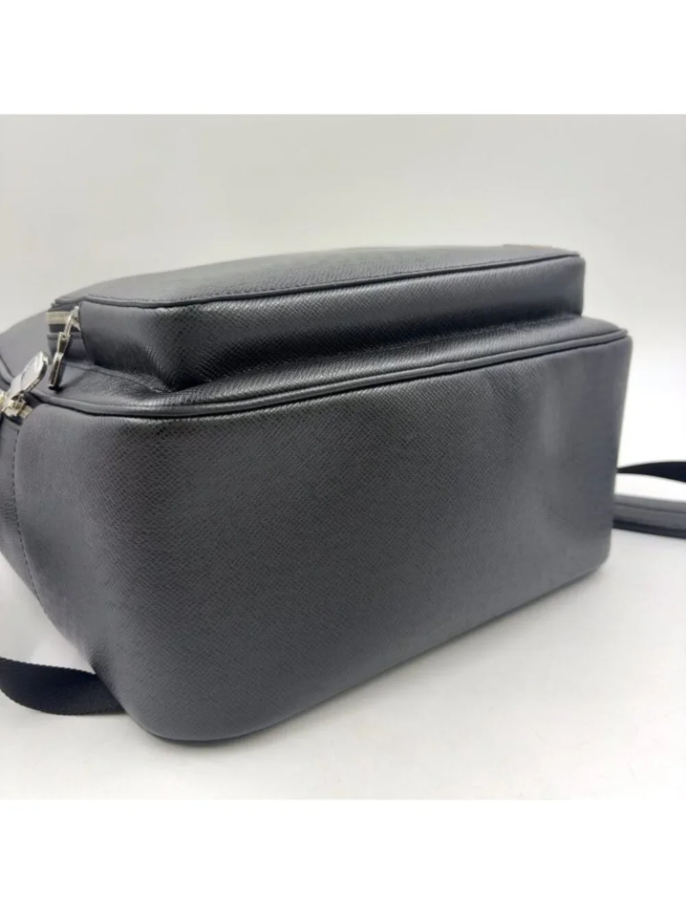 Louis Vuitton Alex Leather Black Backpack Silver